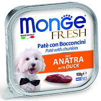 Monge Dog Fresh Влажный корм для собак всех пород, Утка