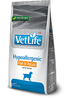 Farmina Vet Life Hypoallergenic Fish&Potato Сухой корм для собак, при пищевой аллергии, Рыба и Картофель