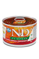 Farmina N&D Pumpkin Adult Mini Chicken, Pumpkin&Pomegranate Влажный корм для собак мелких пород, Курица, Тыква и Гранат