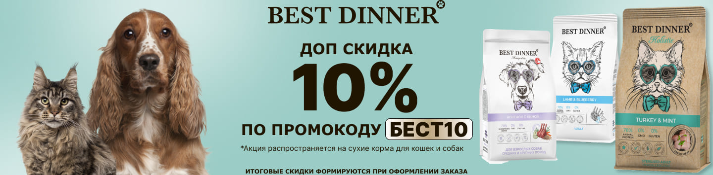 бест диннер 10% по промокоду