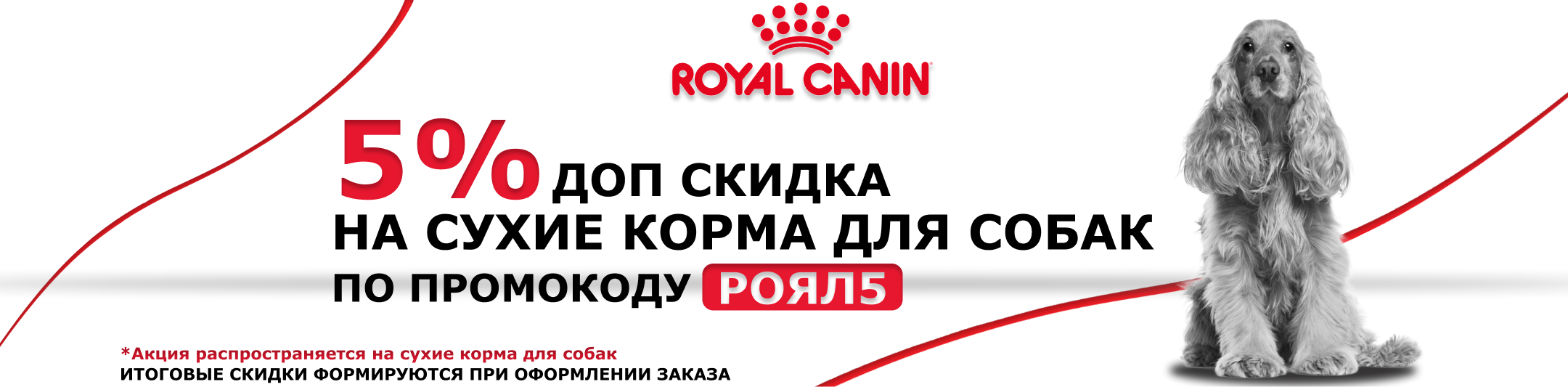 роял 5% по промокоду для собак