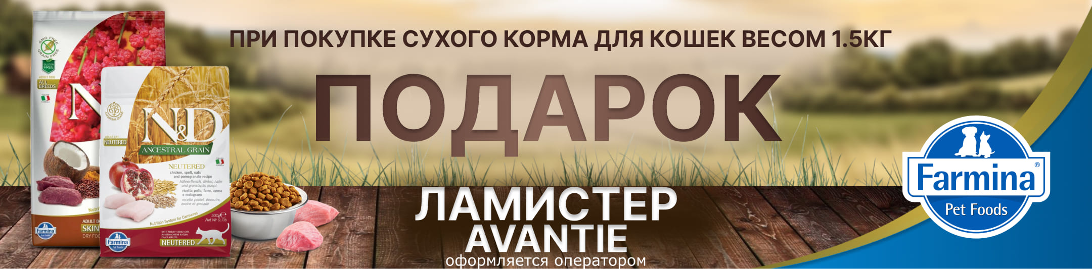 Фармина подарок аванти