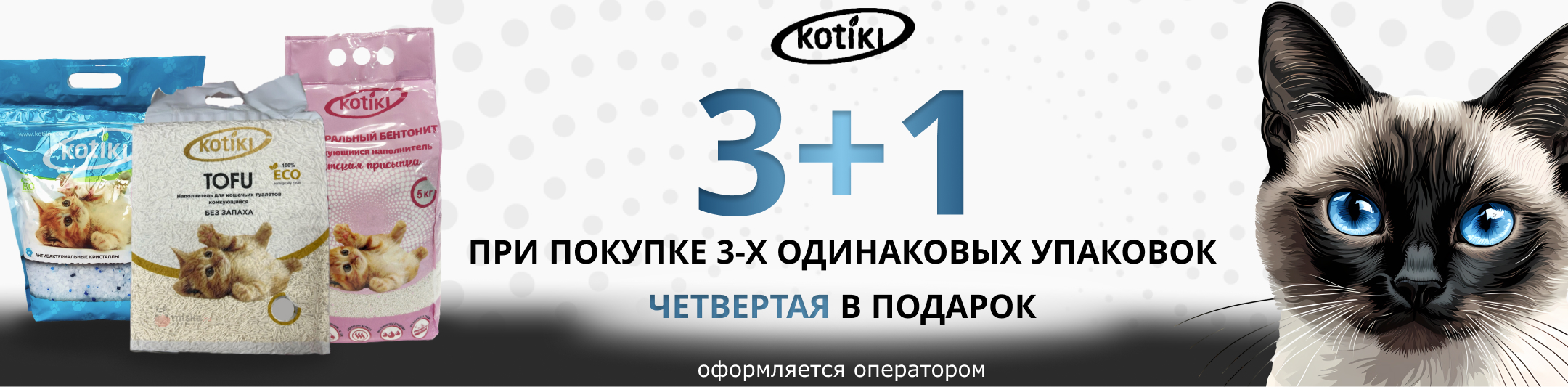 котики 3+1