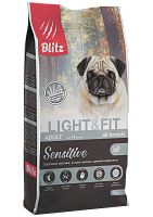 Blitz Sensitive Light&Fit Adult Dog Сухой корм для собак с лишним весом, Индейка