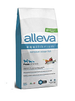 Alleva Equilibrium Sensitive Ocean Fish Puppy All Breeds Сухой корм для щенков, беременных и кормящих собак всех пород, Океаническая рыба