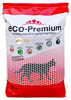 ECO Premium Наполнитель комкующийся древесный, Ромашка 20.2кг/55л