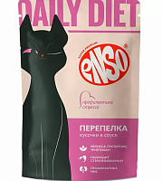 ENSO DAILY DIET Влажный корм для кошек для профилактики стресса кусочки в соусе с перепелкой