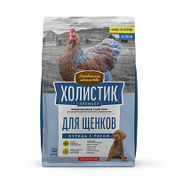 Деревенские Лакомства Холистик Премьер Сухой корм полнорационный для щенков, Курица с рисом