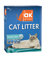 AK Cat Marseille Soap Комкующийся наполнитель с ароматом Марсельского мыла 6л