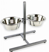 Уют Стойка с мисками металлическими, 2*1.5л