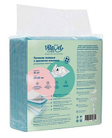 VitaVet Care Пеленки гелевые с фиксирующими полосками для кошек и собак, аромат Жасмина 60*60см 12шт