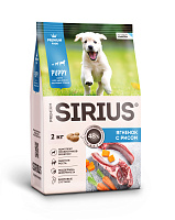 Sirius Сухой корм для щенков и молодых собак, Ягненок и Рис