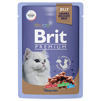 Brit Premium Влажный корм для кошек, Ассорти из птицы в желе
