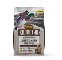 Деревенские Лакомства Холистик Премьер Сухой корм полнорационный для взрослых собак мини-пород, Утка с рисом