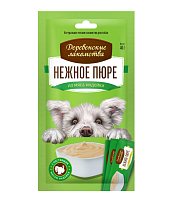 Деревенские лакомства Нежное пюре для собак из мяса индейки, 10г*4шт