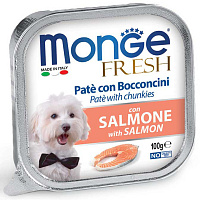 Monge Dog Fresh Влажный корм для собак всех пород, Лосось