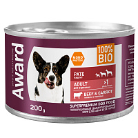 Award Pate Adult Beef&Carrot Влажный корм для собак, Говядина и Морковь, паштет