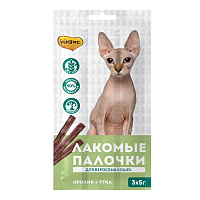Мнямс Лакомство для кошек Лакомые палочки с Уткой и Кроликом 13.5см