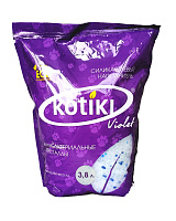 Kotiki Наполнитель для кошачьего туалета "Violet. Антибактериальные кристаллы", силикагелевый 3.8л