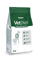 AlphaPet VetDiet Hypoallergenic Сухой корм для взрослых собак, при пищевой аллергии и непереносимости ингредиентов