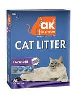 AK Cat Lavander Комкующийся наполнитель с ароматом Лаванды 6л