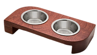 Миска для собак Нэка Подставка для кормления регулируемая с двумя мисками дерево 2х900 мл