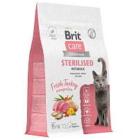 Brit Care Cat Sterilised Metabolic сухой корм для для стерилизованных кошек, с индейкой