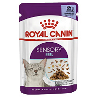 Royal Canin Sensory Feel Влажный корм для кошек, стимулирующий рецепторы ротовой полости, кусочки в желе 85г