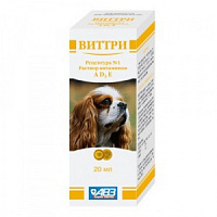Витаминно-минеральная добавка для собак АВЗ Виттри-1 AD3 капли 20 мл