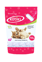 Kotiki Наполнитель для кошачьего туалета "Кристаллы свежести" силикагелевый 10л