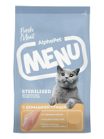 AlphaPet Menu Сухой корм для стерилизованных кошек, Домашняя птица
