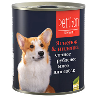 Четвероногий гурман Petibon Smart для собак Рубленое мясо с Ягненком и Индейкой