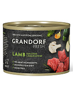 Grandorf Fresh Dog Влажный корм для собак всех возрастов, беззерновой, Ягненок, Цуккини и Цветная капуста, паштет