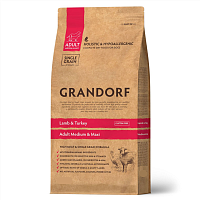 Grandorf Dog Med&Max Lamb&Turkey Сухой корм для собак средних и крупных пород, Ягненок и Индейка