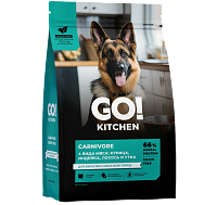 Go! Kitchen Carnivore Grain Free Сухой корм беззерновой для взрослых собак всех пород, Четыре вида Мяса