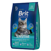 Brit Premium Cat Sensitive Сухой корм для кошек с чувствительным пищеварением, Ягненок и Индейка