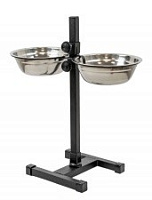 Homepet Стойка с мисками для собак 2*2.5л (D 26см / высота до 60см)