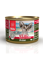 Blitz Holistic Adult Cat Влажный корм для кошек, мясной паштет, Телятина и Почки