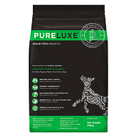 PureLuxe Grain Free Healthy Activity Dog Сухой беззерновой корм для активных собак, свежая Индейка и Лосось