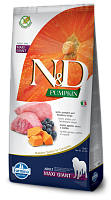 Farmina N&D Pumpkin Adult Giant Maxi Lamb, Pumpkin&Blueberry Сухой корм для собак крупных и гигантских пород, Ягненок, Тыква и Черника