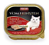 Animonda Vom Feinsten Adult Влажный корм для кошек, Говядина, Куриная грудка и Травы