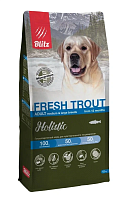 Blitz Holistic Fresh Trout Схой монопротеиновый корм для взрослых собак средних и крупных пород с чувствительным пищеварением, Свежая Форель