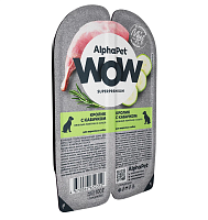 AlphaPet WOW Superpremium Влажный корм для взрослых собак, Кролик и кабачок, нежные ломтики в соусе