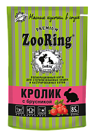 ZooRing Влажный корм для стерилизованных кошек, сочные кусочки в соусе, Кролик с брусникой