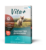 Vita+ Мультивитаминное лакомство для кошек Антистресс кошачья мята 45 гр