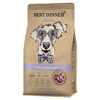Best Dinner Holistic Adult Sensible Hypoallergenic All Breeds Veal&Rosemary Сухой корм для собак, склонных к аллергии, Телятина и Розмарин