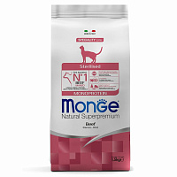 Monge Cat Monoprotein Sterilised Сухой корм для стерилизованных кошек, Говядина