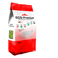 ECO Premium Наполнитель комкующийся древесный, Тутти-фрутти 20л/7.6 кг