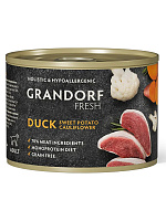 Grandorf Fresh Dog Влажный корм для собак всех возрастов, беззерновой, паштет из утки с бататом и цветной капустой