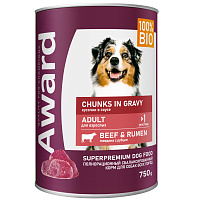 Award Chunks in Gravy Adult Beef&Rumen Влажный корм для собак, Говядина и Рубец, кусочки в соусе